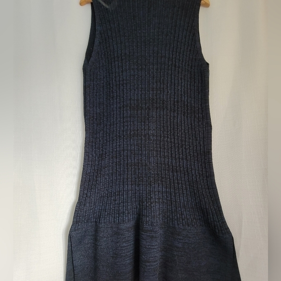 Nwot DKNY Heathered Blue Ribbed Sleeveless Cardigan - Picture 11 of 16